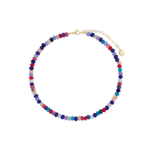 Naszyjnik z mosiądzu i jadeitów