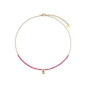 Naszyjnik z mosiądzu i jadeitów