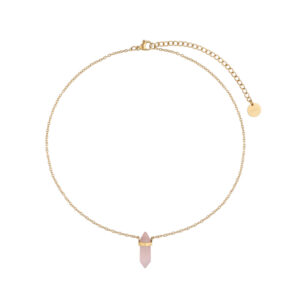 Naszyjnik z mosiądzu i kamieni naturalnych