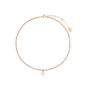 Naszyjnik z mosiądzu i kamieni słonecznych