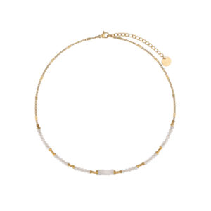 Naszyjnik z mosiądzu i kryształów górskich