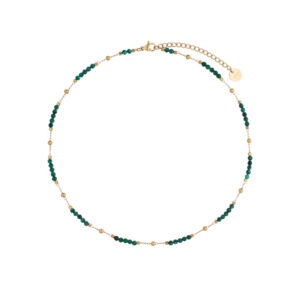 Naszyjnik z mosiądzu i malachitów
