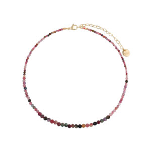 Naszyjnik z mosiądzu i turmalinów