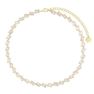 Naszyjnik z mosiądzu z kryształami