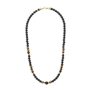 Naszyjnik z onyksem i tygrysim okiem