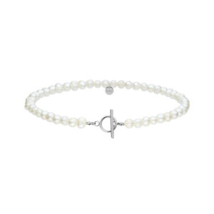 Naszyjnik z perłami ze stali szlachetnej