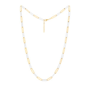 Naszyjnik z żóltego i białego złota łańcuch