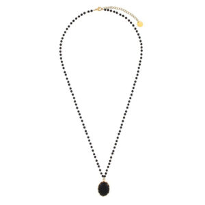 Naszyjnik ze stali szlachetnej z kamieniami