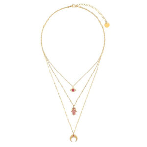 Naszyjnik ze stali szlachetnej z kryształem