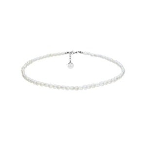 Naszyjnik ze stali szlachetnej z perłami