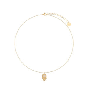 Naszyjnik ze stali szlachetnej z ręką Fatimy