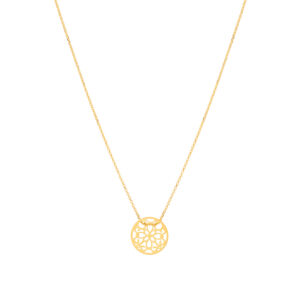 Naszyjnik złoty ażurowe kółeczko