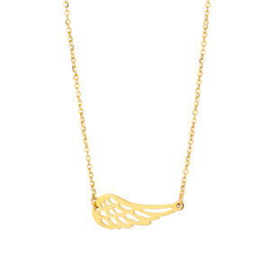 Naszyjnik złoty ażurowe skrzydło