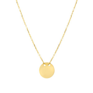 Naszyjnik złoty celebrytka kółko