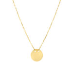 Naszyjnik złoty celebrytka kółko