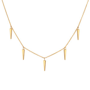 Naszyjnik złoty choker sople