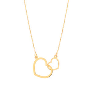 Naszyjnik złoty dwa serca