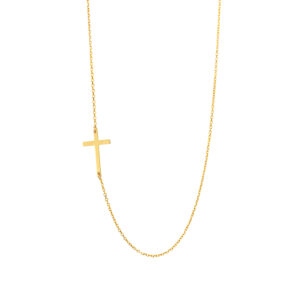 Naszyjnik złoty gładki krzyżyk