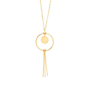 Naszyjnik złoty krawatka geometryczny