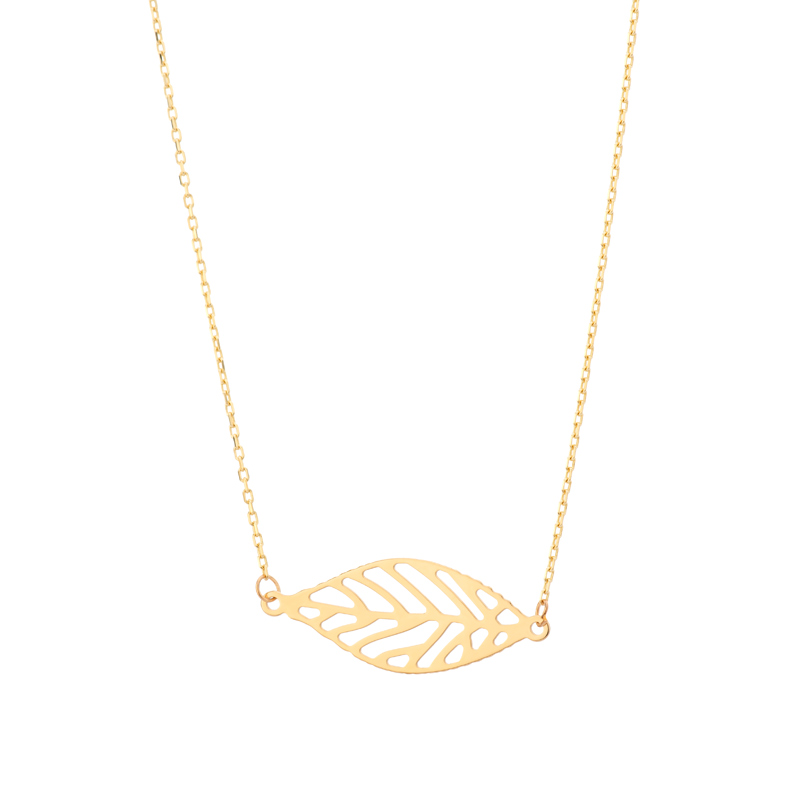 Naszyjnik złoty liść Naszyjnik złoty liść