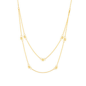 Naszyjnik złoty podwójny z gwiazdami
