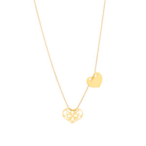 Naszyjnik złoty z ażurowym sercem