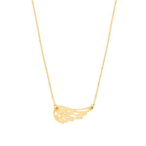 Naszyjnik złoty z ażurowym skrzydłem