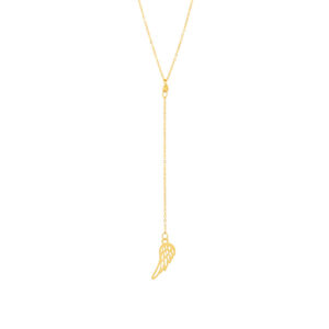 Naszyjnik złoty z ażurowym skrzydłem