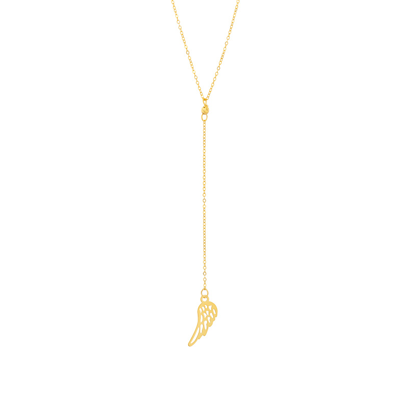 Naszyjnik złoty z ażurowym skrzydłem Naszyjnik złoty z ażurowym skrzydłem