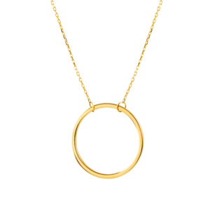 Naszyjnik złoty z gładkim kołem