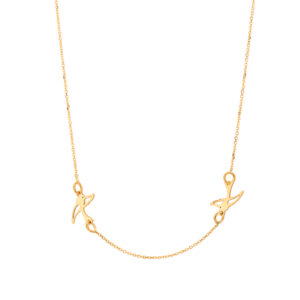 Naszyjnik złoty z jaskółkami