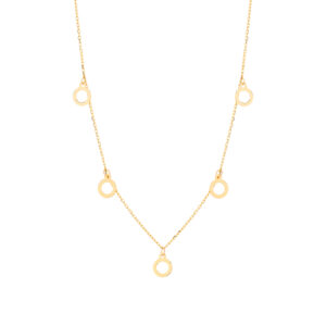 Naszyjnik złoty z kółkami