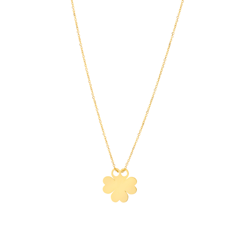 Naszyjnik złoty z koniczynką Naszyjnik złoty z koniczynką