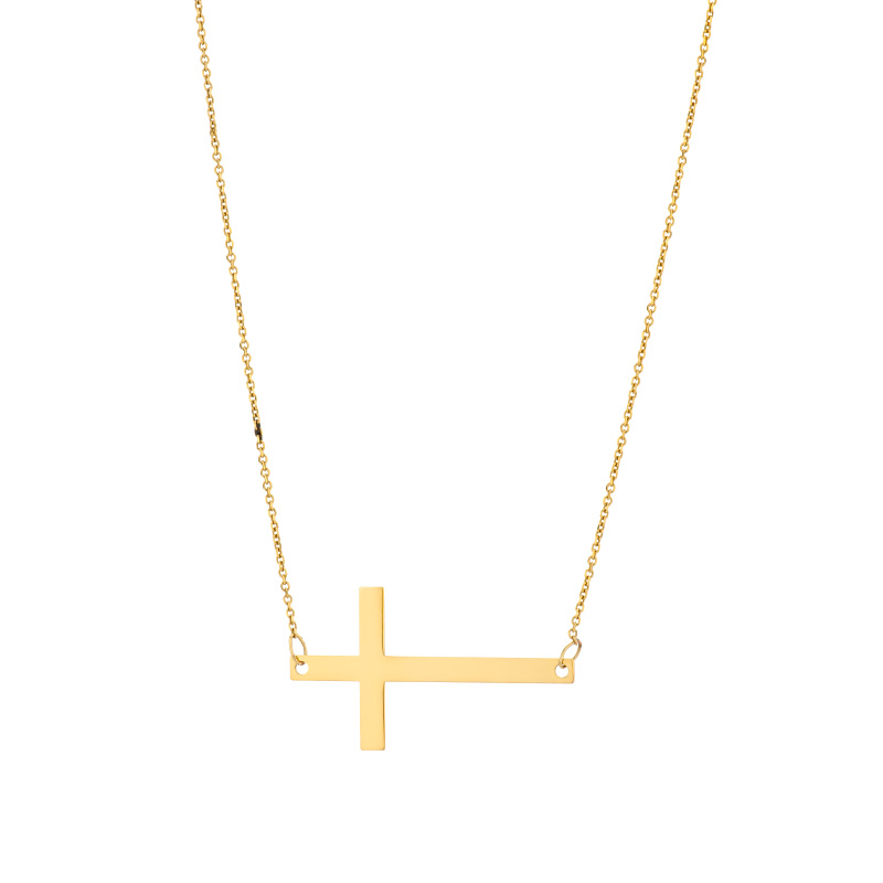 Naszyjnik złoty z krzyżykiem Naszyjnik złoty z krzyżykiem