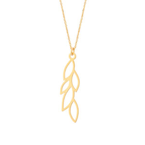 Naszyjnik złoty z liściem