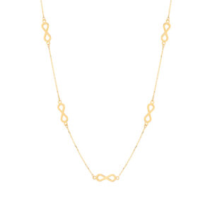 Naszyjnik złoty z nieskończonościami