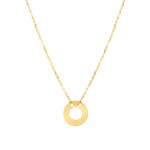Naszyjnik złoty z okrągłą blaszką