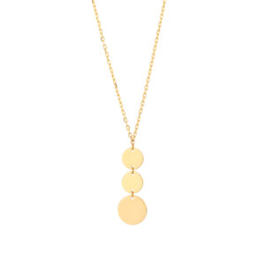 Naszyjnik złoty z okrągłymi blaszkami