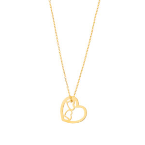 Naszyjnik złoty z sercem ażurowym
