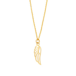 Naszyjnik złoty – ażurowe  skrzydło