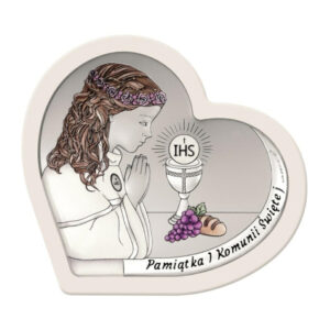 Pamiątka I Komunii Św. Dziewczynka 14×12 cm