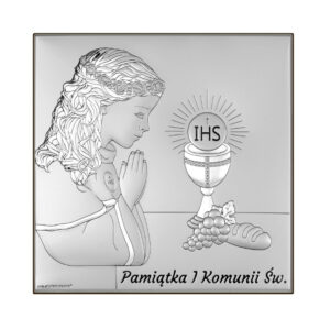 Pamiątka I Komunii Św. Dziewczynka 8×8 cm