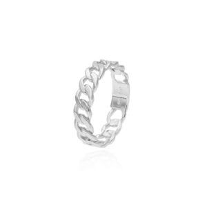 Pierścionek srebrny ażurowe ogniwka