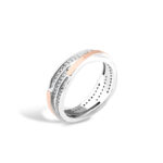 Pierścionek srebrny pokryty złotem pr.375