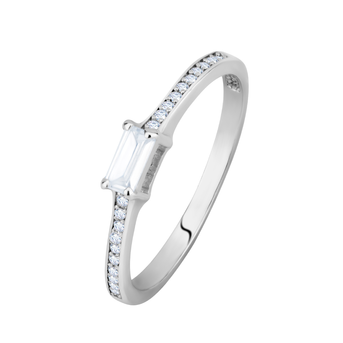 Pierścionek srebrny z cyrkoniami Pierścionek srebrny z cyrkoniami