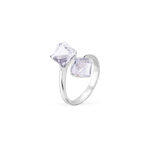 Pierścionek srebrny z kryształami