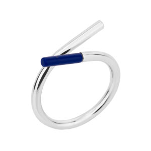 Pierścionek srebrny z lapisem