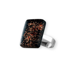 Pierścionek srebrny ze szkłem weneckim