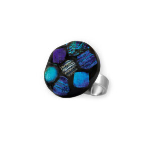 Pierścionek srebrny ze szkłem weneckim