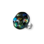 Pierścionek srebrny ze szkłem weneckim